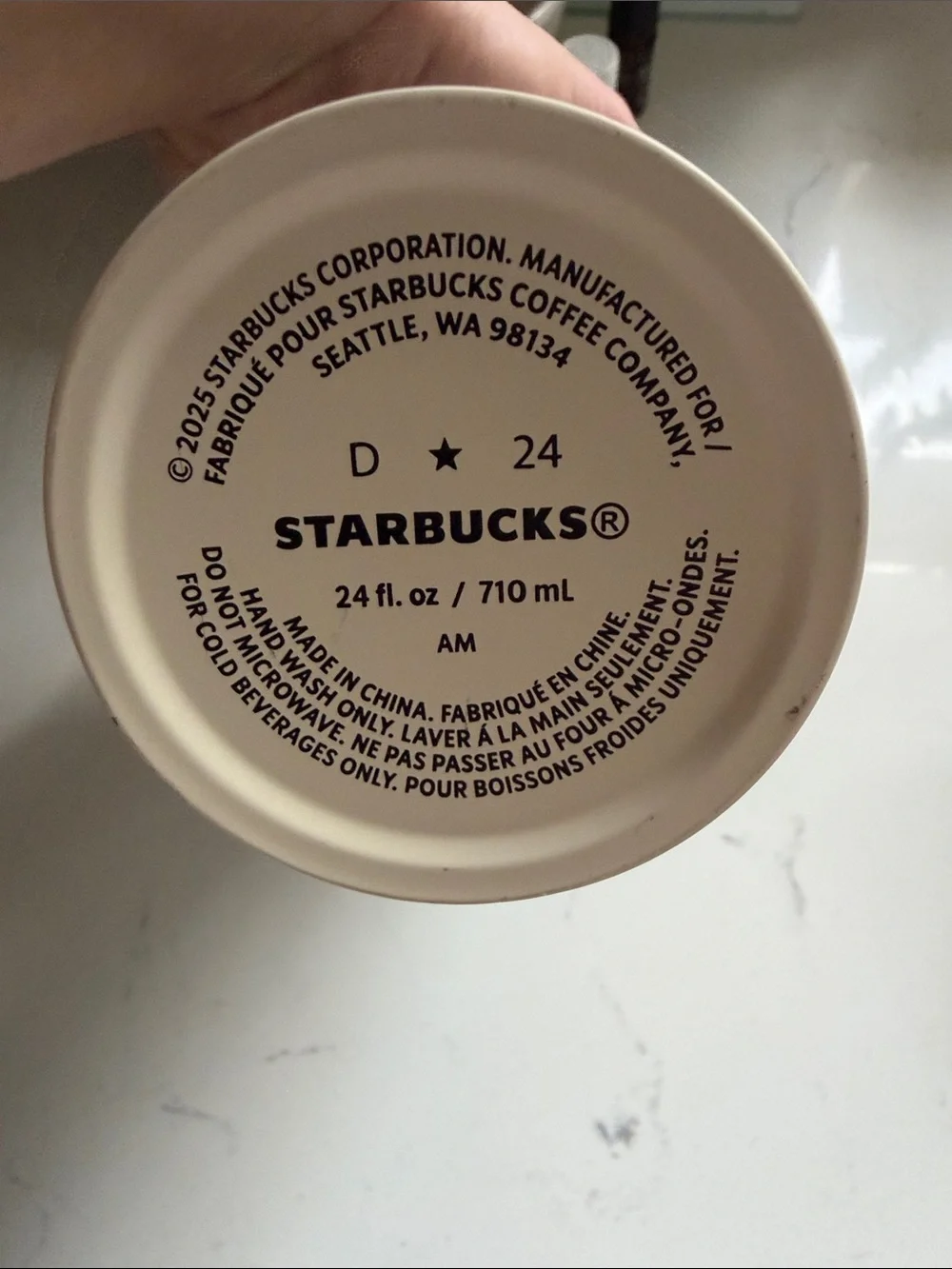 Starbucks x Farm Rio 2025 Blue and White Lenco Azulejo Stainless Tumbler 24 oz